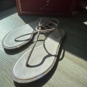 Rene Caovilla Red Box with Gold Accents